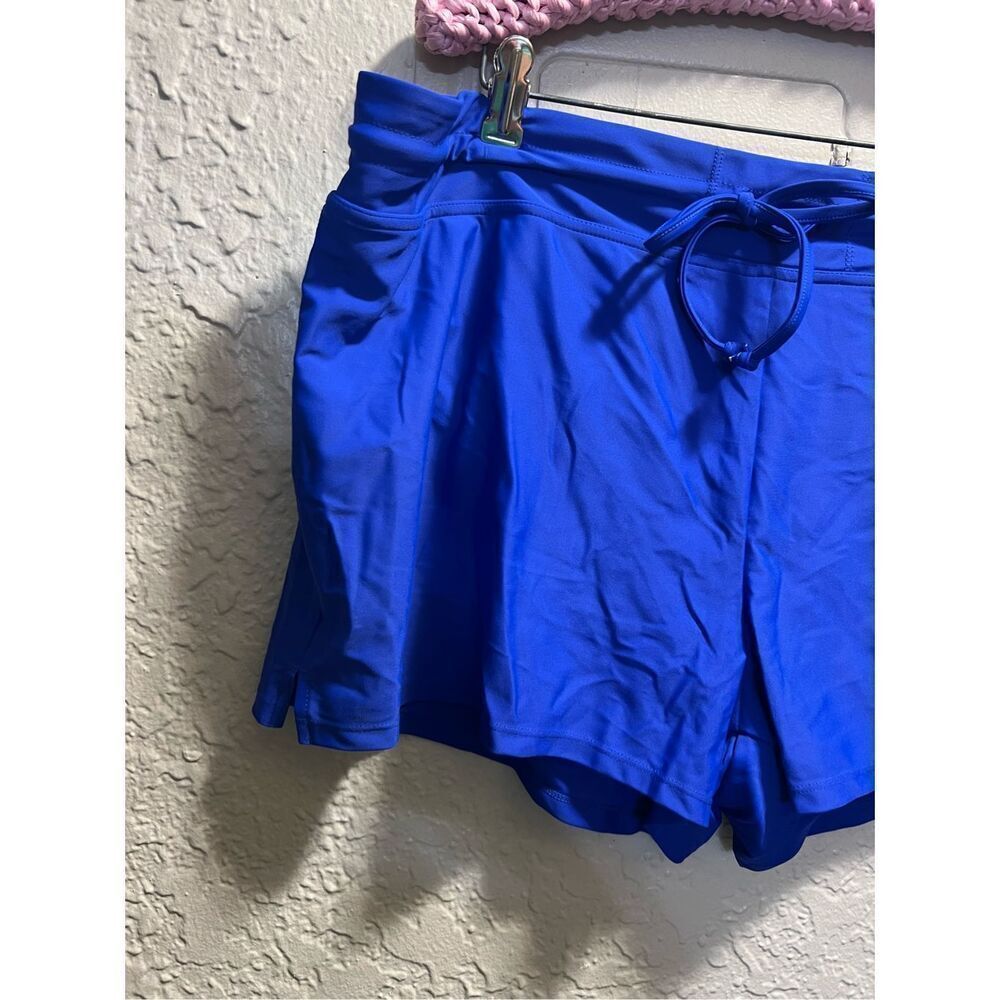Kona Sol Blue High Coverage Swim Shorts Woman’s Size XL NEW - Picture 2 of 10